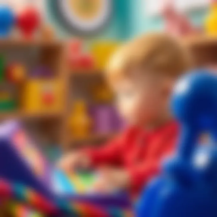 Learning Vocabulary Through Interactive Games A child learning new vocabulary through interactive games