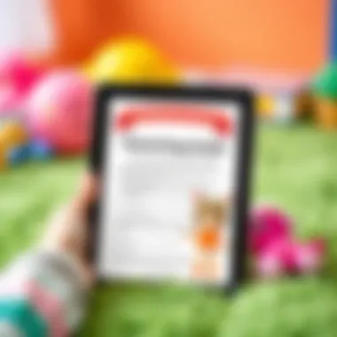 A guide showcased on a tablet, offering parents tips on choosing the right inflatable dolls for their children.