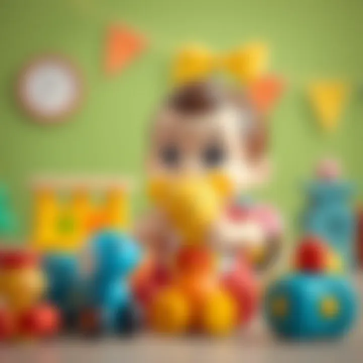 Parents evaluating educational toys for their child's development