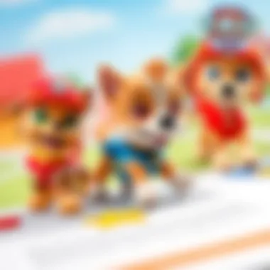 Illustrative layout of Paw Patrol magazine pages