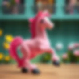 A beautifully crafted pink pony toy that sparks children's imagination.