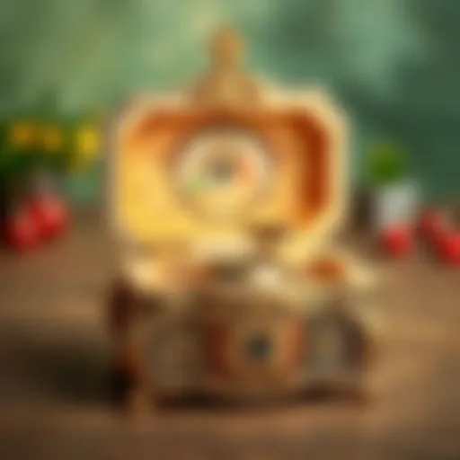 A beautifully crafted personalized music box showcasing intricate designs.