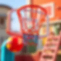 Colorful Pilsan basketball hoop designed for children
