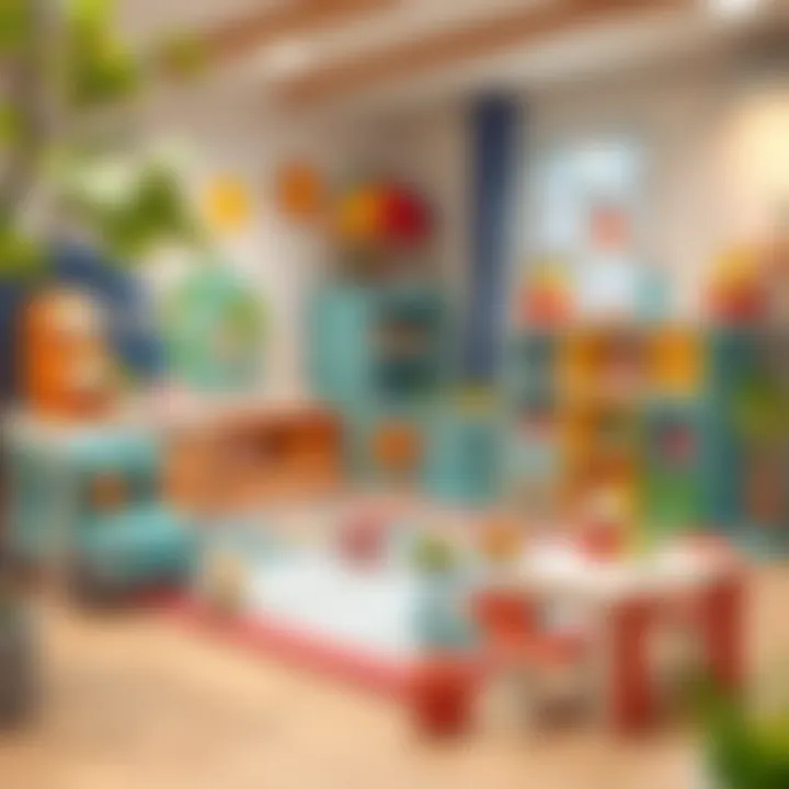 A cozy play area designed for children showcasing various e-bebek products.