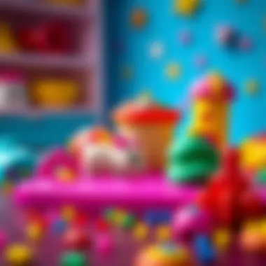 Colorful Play-Doh creations showcasing children's creativity