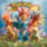 Exploring the Power of Mega Evolutions A vibrant illustration showcasing various Pokemon in their Mega forms, exhibiting enhanced features and abilities.