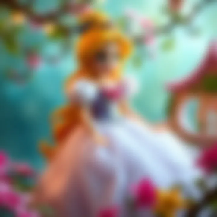 Fairy Tale Princess: An Artistic Representation An artistic representation of a princess in a fairy tale setting