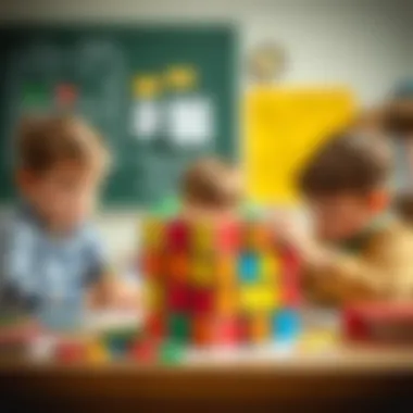 Rubik's Cube in Educational Development Children engaged in problem-solving with Rubik's Cubes in an educational setting