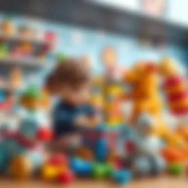 Parents selecting safe baby toys