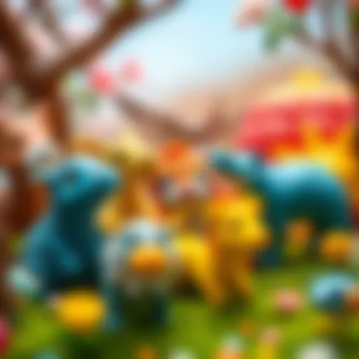 A colorful collection of sile animals capturing the essence of childhood imagination.