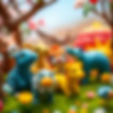 Vibrant Collection of Sile Animals A colorful collection of sile animals capturing the essence of childhood imagination.