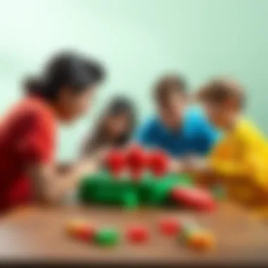 Engaging Skip Bo Gameplay Players engaging in a strategic Skip Bo game