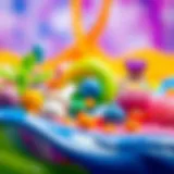 Colorful ingredients for slime creation