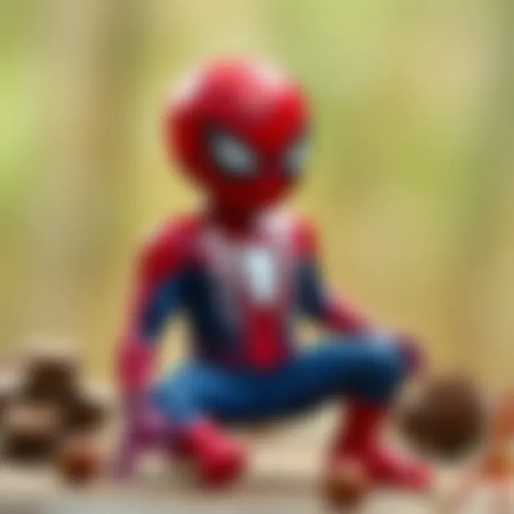 Embracing Modern Trends with Small Spider-Man Small Spider-Man displayed with modern design elements