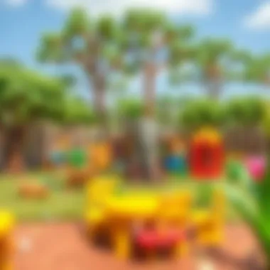 Outdoor classroom environment at a safari preschool