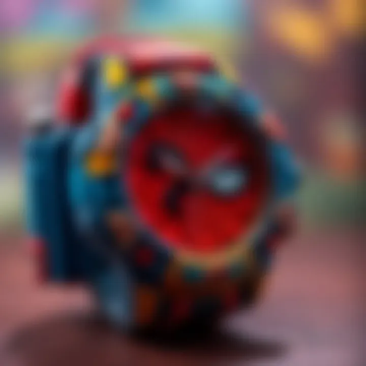 Colorful Spider-Man Watch Colorful Spider-Man themed watch attracting children's attention