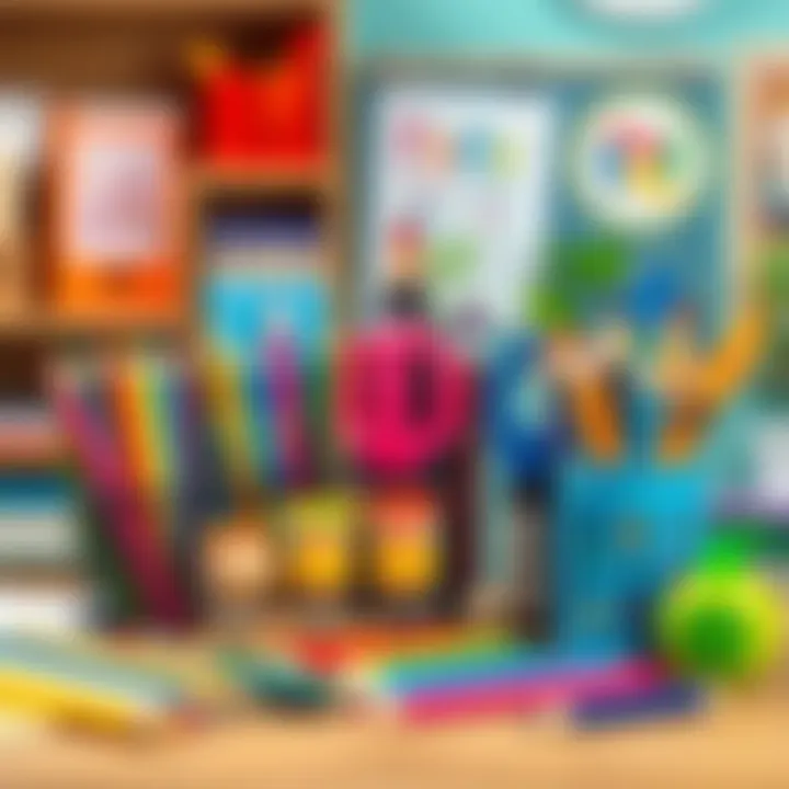 An organized stationery set displayed on a table