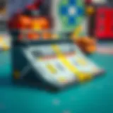 Detailed view of a Tech Deck ramp showcasing its design and features