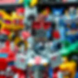 Transformers toy collection display