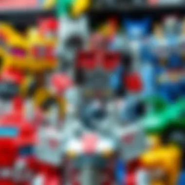 Transformers toy collection display