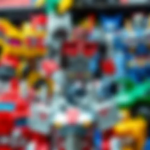 Transformers toy collection display