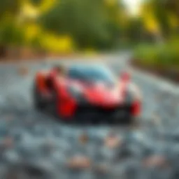 Remote control car showcasing advanced design features