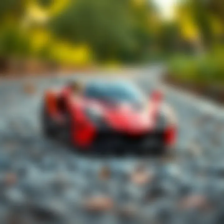 Remote control car showcasing advanced design features