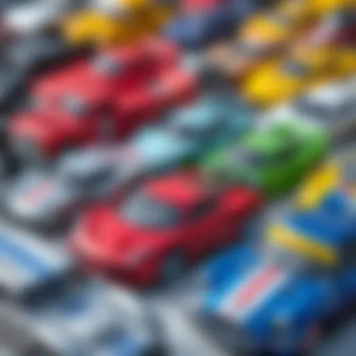 Diverse Range of Remote-Controlled Cars A collection of various remote-controlled cars displayed