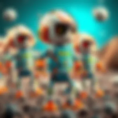 An educational illustration showcasing how space robots assist in exploration