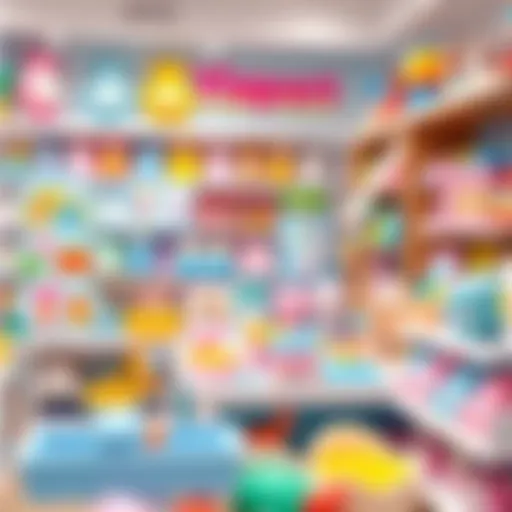 A beautifully organized baby product section in Viaport stores