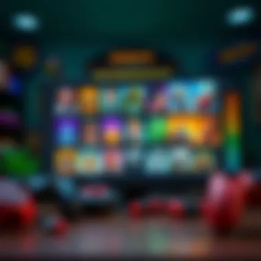 Exploring Diverse Gaming Genres A vibrant game selection screen showcasing various genres