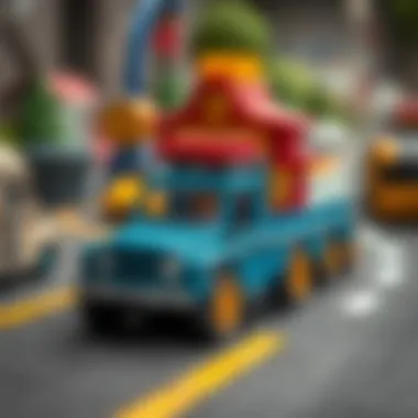 Popular models of toy road sets showcased together