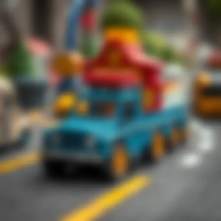 Popular models of toy road sets showcased together